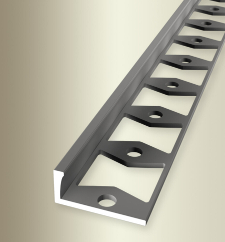 Küberit Fliesenabschlussprofil Typ 307 G, Aluminium, Edelstahl-Optik, 250 cm (h=6mm/7,5mm) kaufen bei ProMa Farben