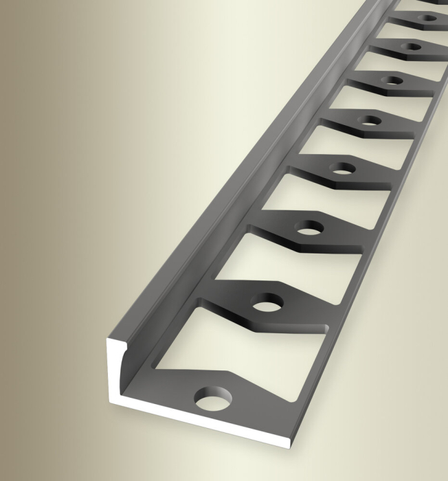 Küberit Fliesenabschlussprofil Typ 307 G, Aluminium, Edelstahl-Optik, 250 cm (h=6mm/7,5mm) kaufen bei ProMa Farben