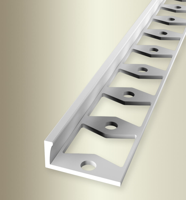 Küberit Fliesenabschlussprofil Typ 307 G, Aluminium natur, 250 cm (h=6mm/7,5mm) kaufen bei ProMa Farben