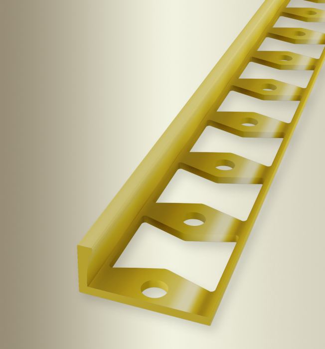 Küberit Fliesenabschlussprofil Typ 307 G, Messing poliert, 250 cm (h=6mm/7,5mm) kaufen bei ProMa Farben