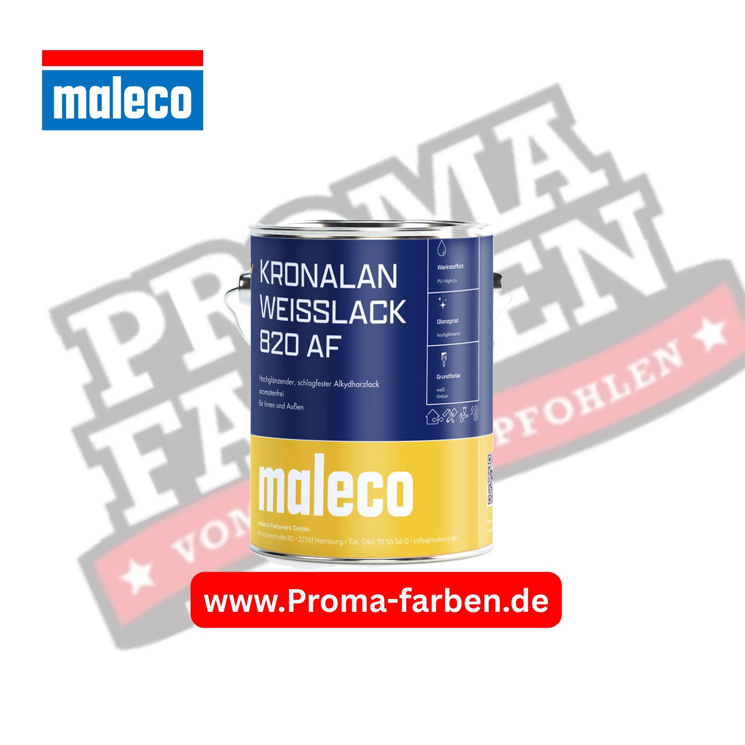 maleco Kronalan Weißlack 820 AF kaufen bei ProMa Farben