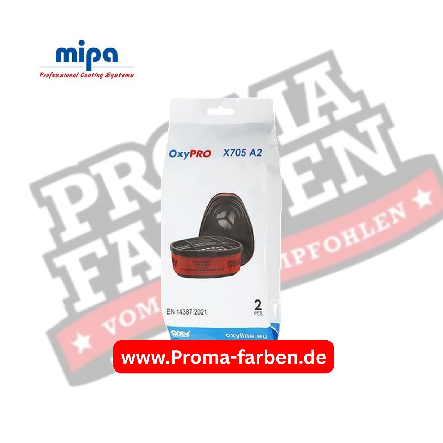 Mipa MP Ersatzfilter A2 für ProtectiveHalfMask X-Change (2er-Pack) kaufen bei ProMa Farben