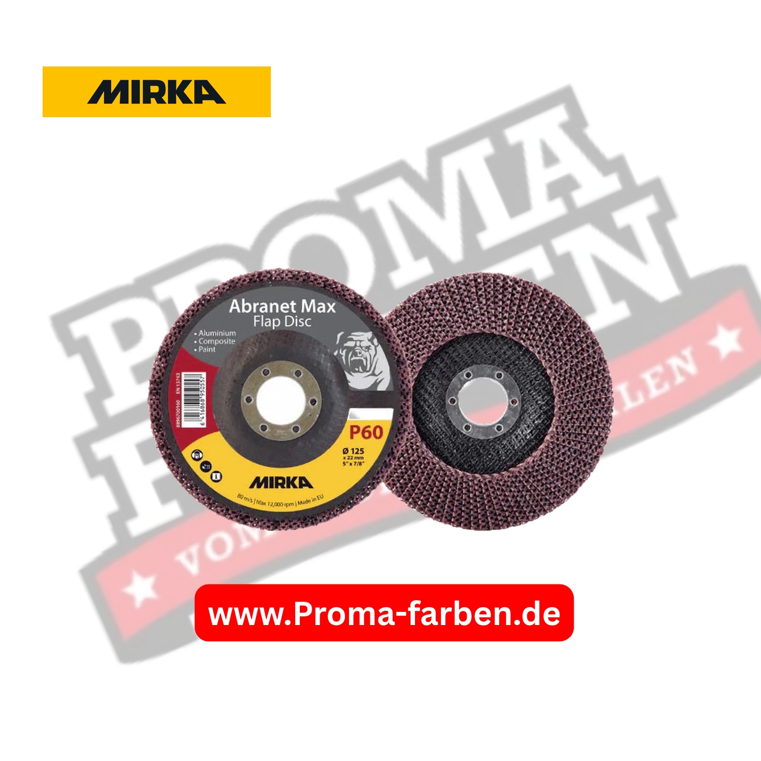 Mirka Abranet Max Flap Disc Fächerschleifscheibe kaufen bei ProMa Farben