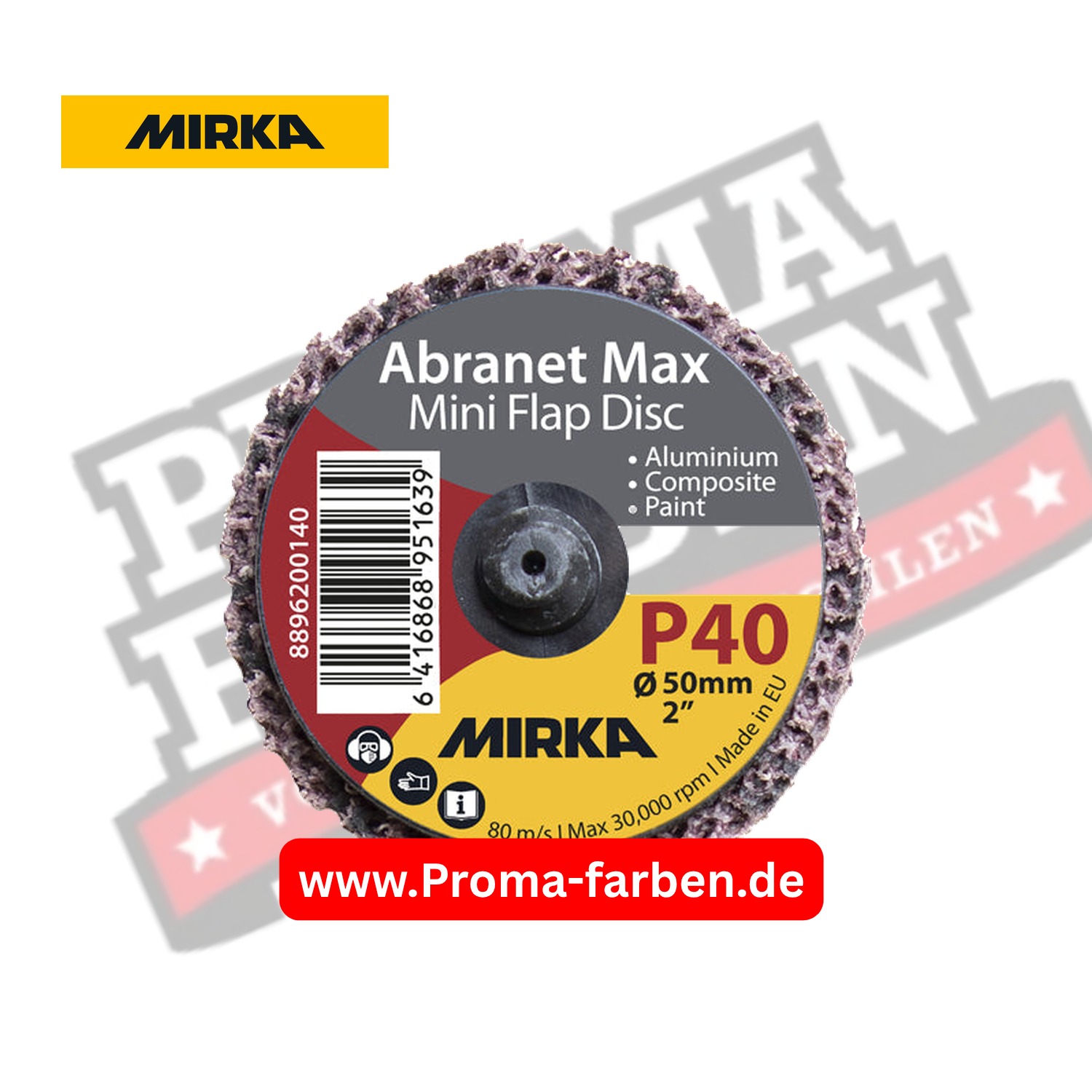 Mirka Abranet Max Mini Flap Disc – Quick Lock Ø 50 mm kaufen bei ProMa Farben