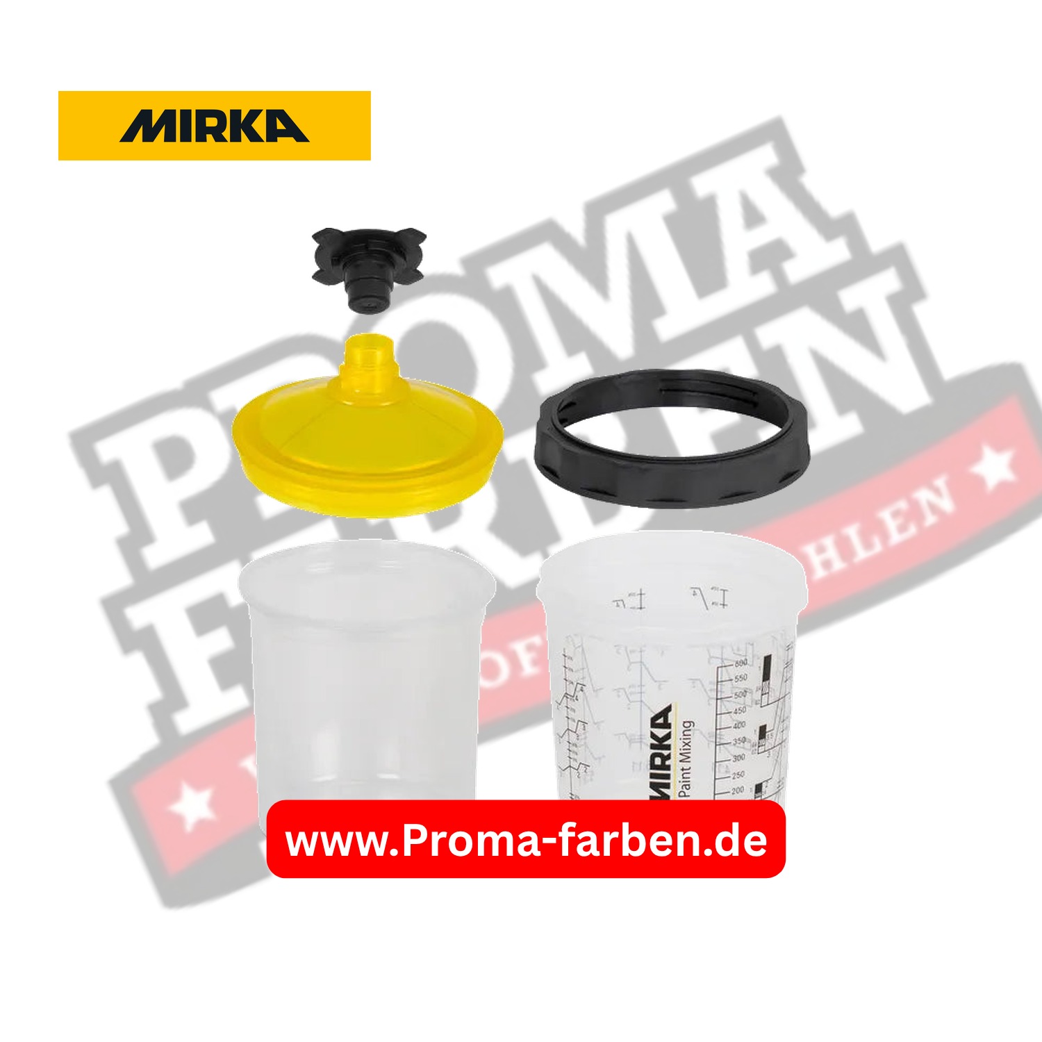 Mirka Farbbechersystem mit 190 µm Farbsieb kaufen bei ProMa Farben
