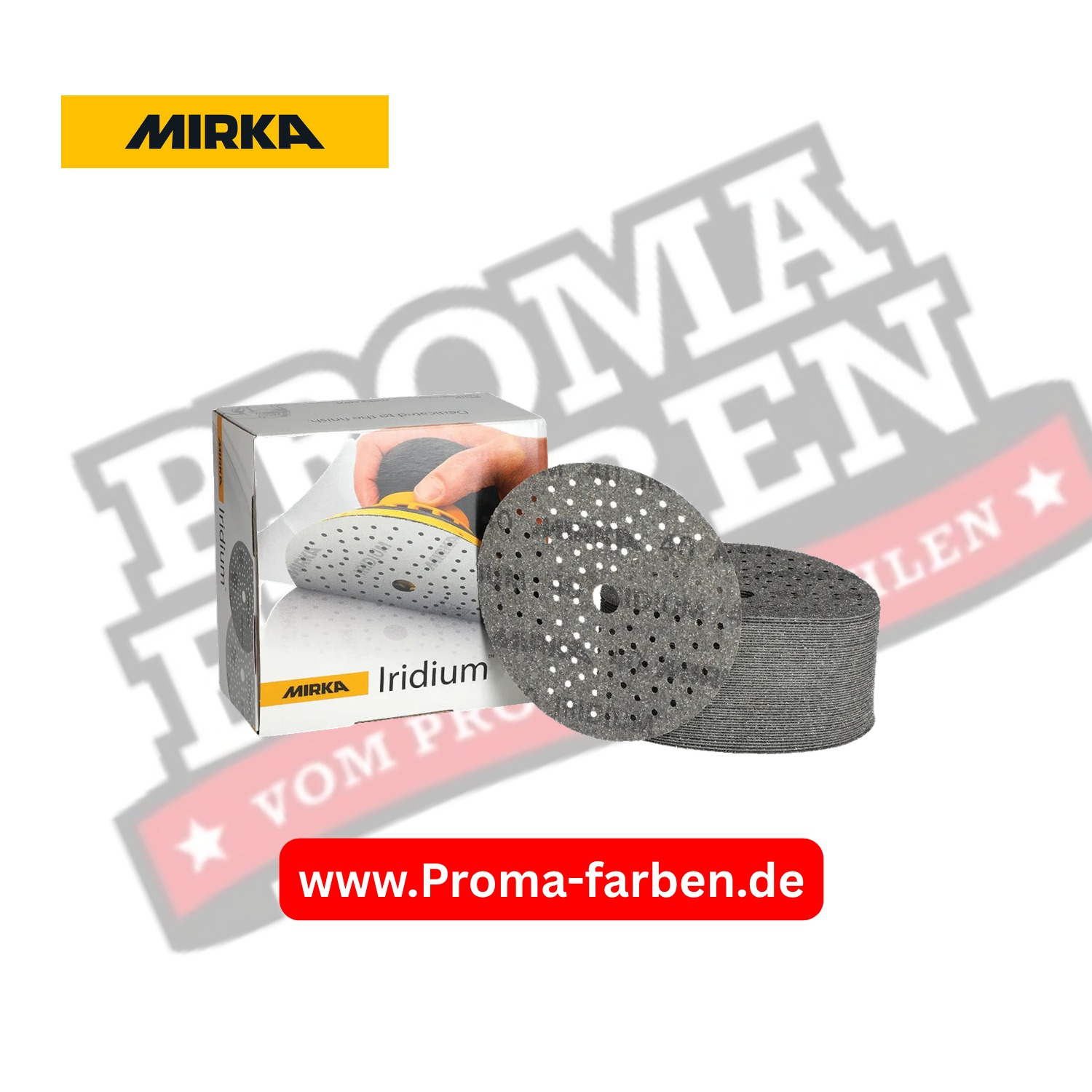 Mirka Iridium Schleifscheiben Grip – gelocht, Multihole kaufen bei ProMa Farben