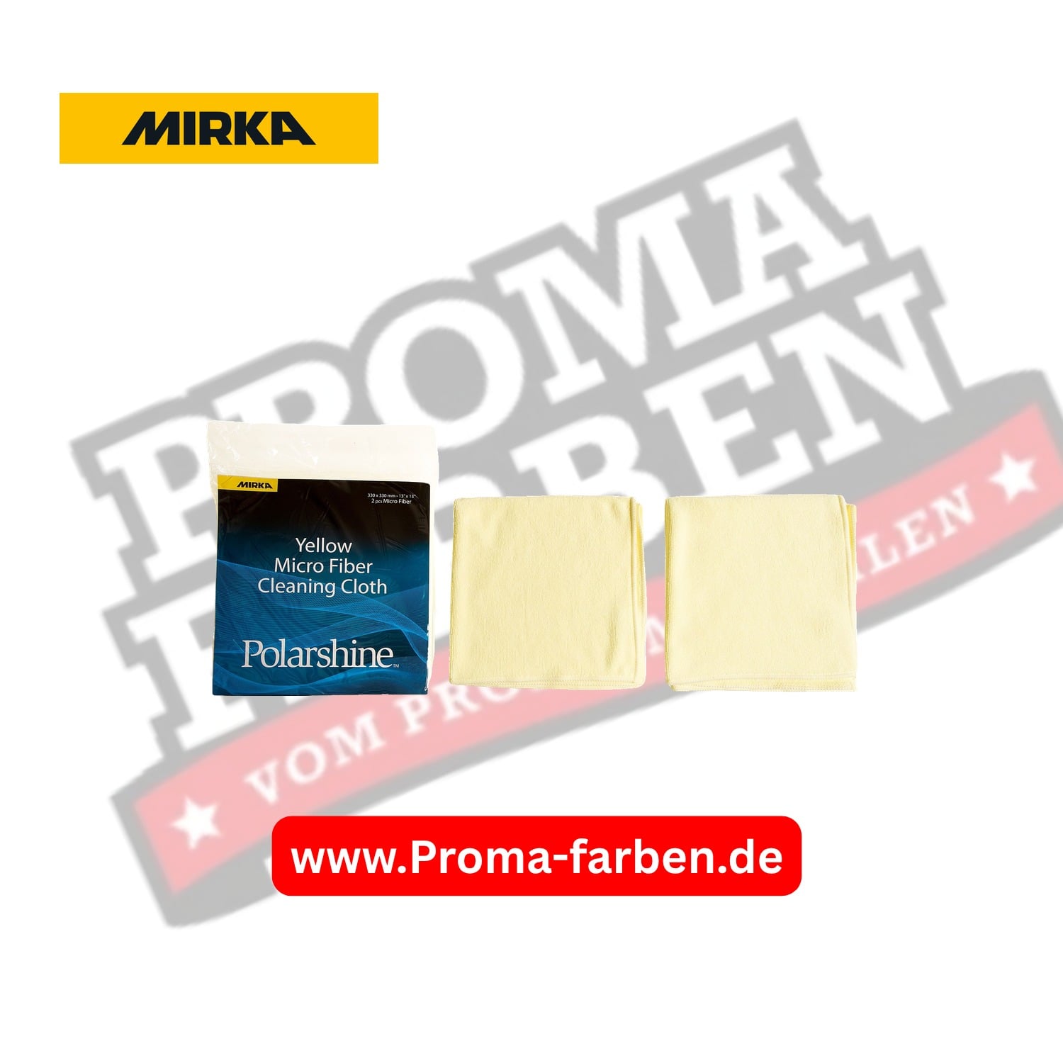 Mirka Mikrofasertuch 330x330mm gelb kaufen bei ProMa Farben
