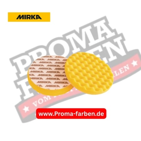 Mirka Schaumstoffpad PRO Grip – Polierpads gelb, gewaffelt kaufen bei ProMa Farben