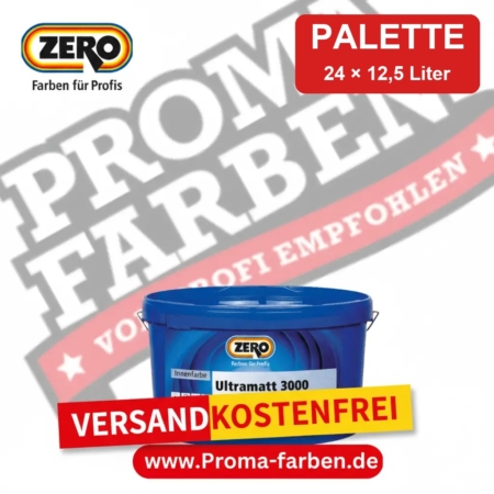Zero Ultramatt 3000 weiß – Palette 24 × 12,5 Liter kaufen bei ProMa Farben