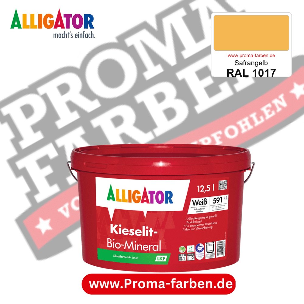 Alligator Kieselit-Bio-Mineral LKF RAL 1017 Safrangelb