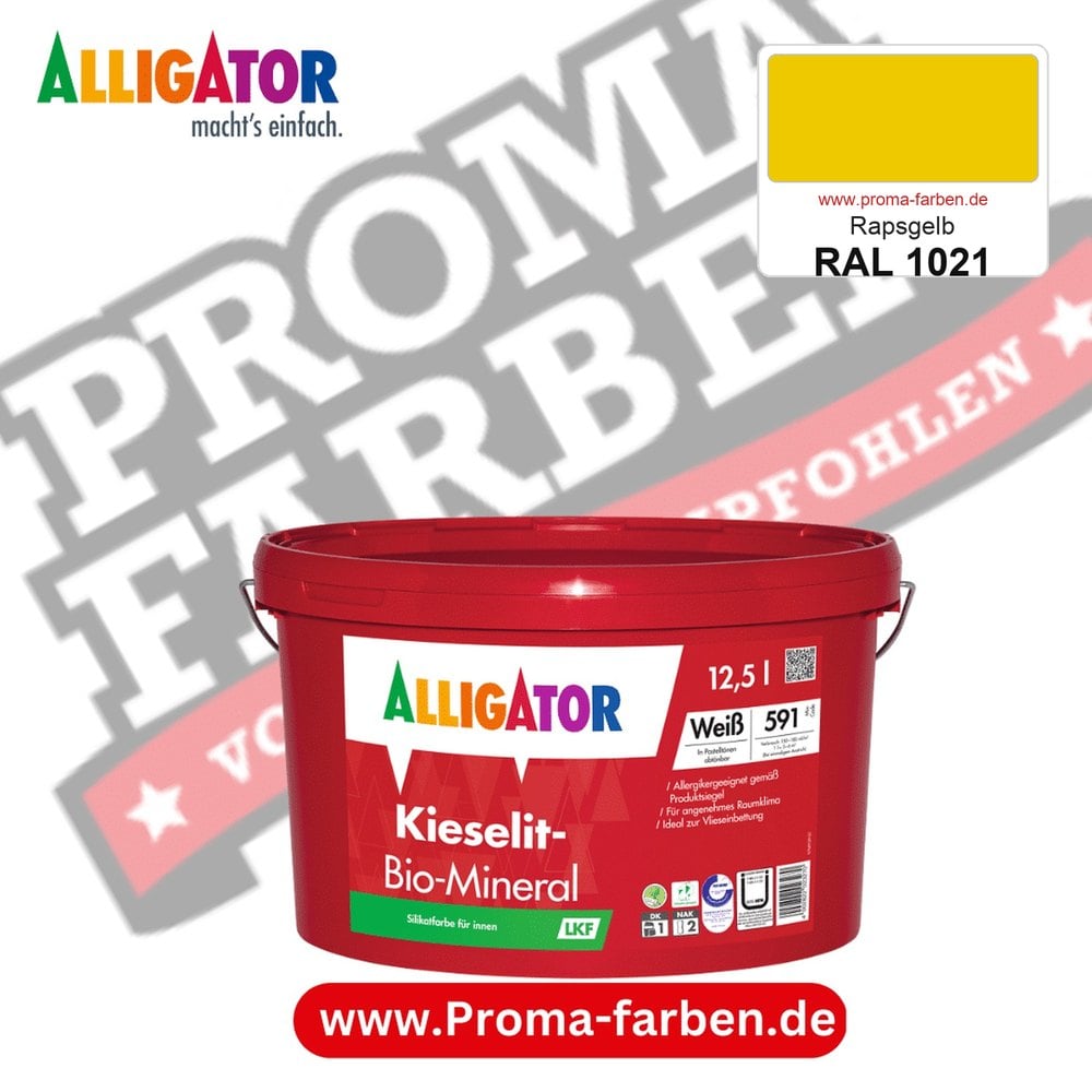 Alligator Kieselit-Bio-Mineral LKF RAL 1021 Rapsgelb