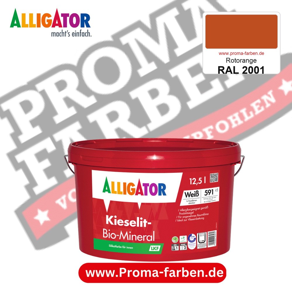 Alligator Kieselit-Bio-Mineral LKF RAL 2001 Rotorange