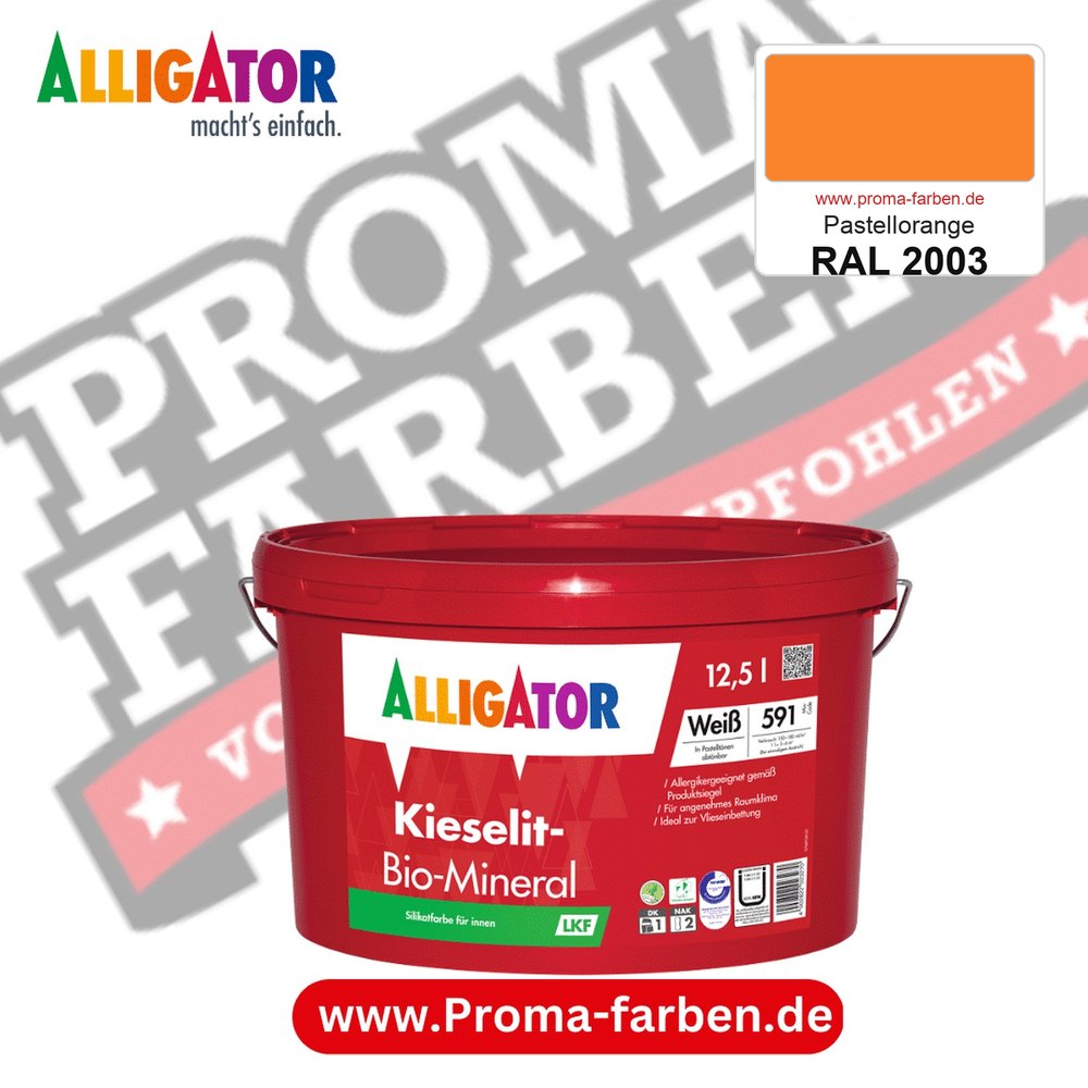 Alligator Kieselit-Bio-Mineral LKF RAL 2003 Pastellorange