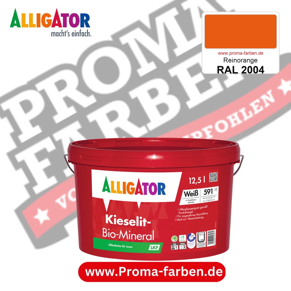 Alligator Kieselit-Bio-Mineral LKF RAL 2004 Reinorange
