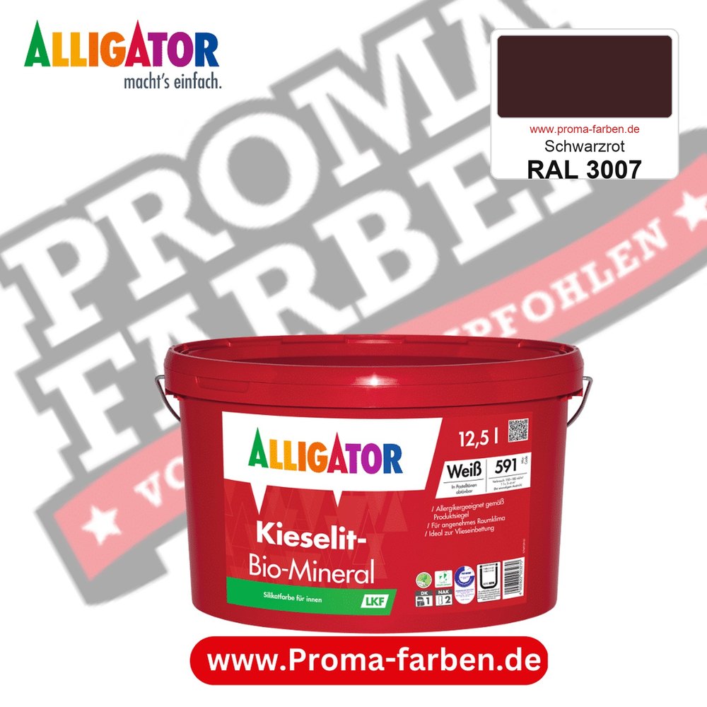 Alligator Kieselit-Bio-Mineral LKF RAL 3007 Schwarzrot