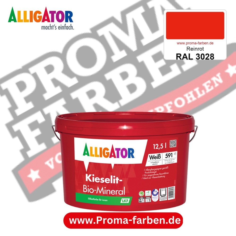 Alligator Kieselit-Bio-Mineral LKF RAL 3028 Reinrot