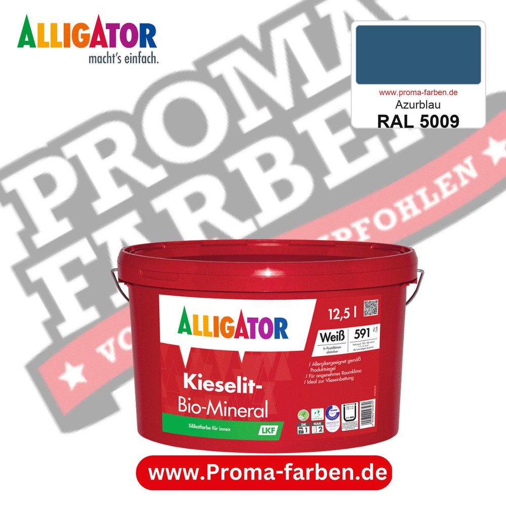 Alligator Kieselit-Bio-Mineral LKF RAL 5009 Azurblau