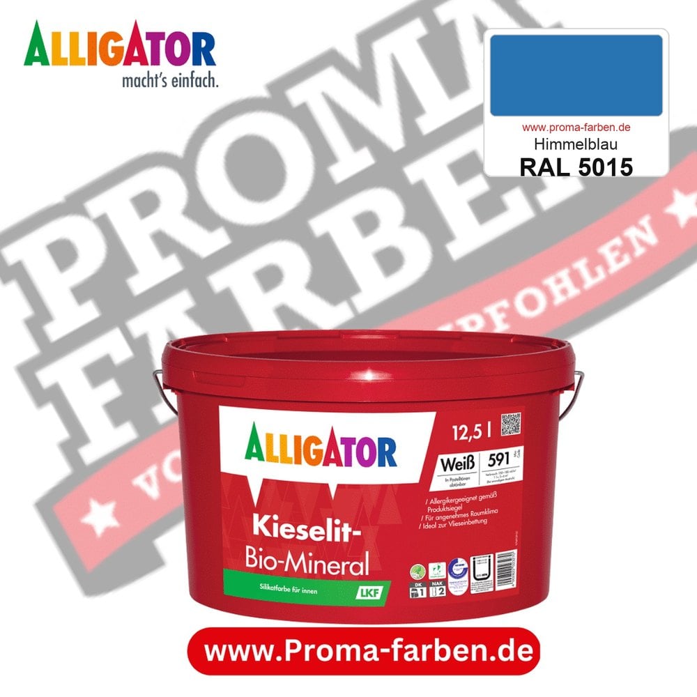 Alligator Kieselit-Bio-Mineral LKF RAL 5015 Himmelblau