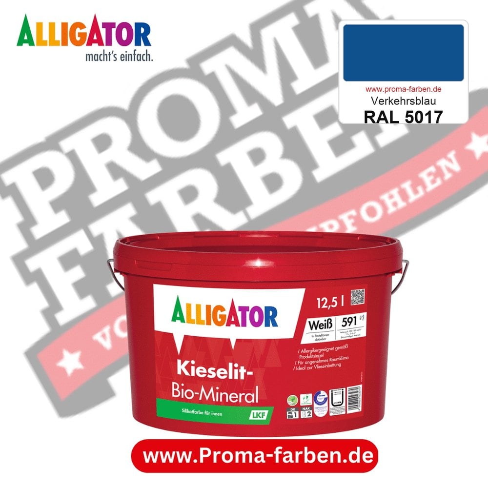 Alligator Kieselit-Bio-Mineral LKF RAL 5017 Verkehrsblau