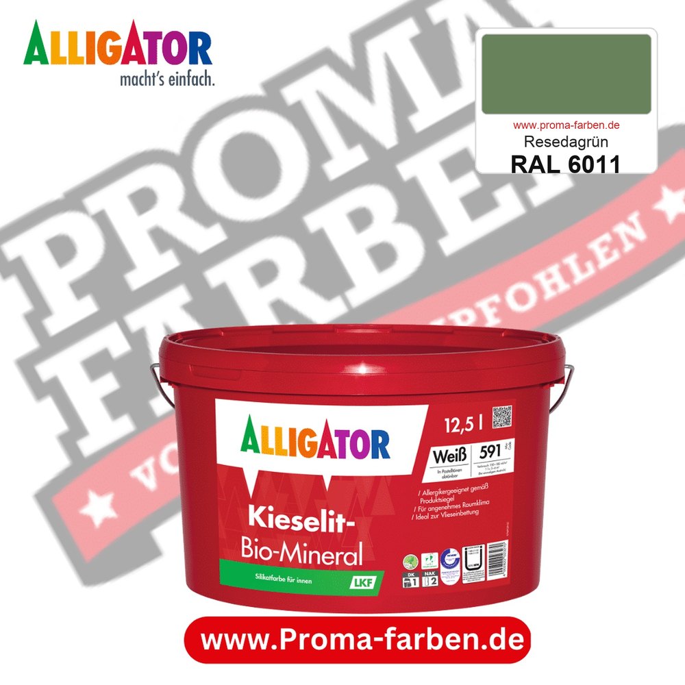 Alligator Kieselit-Bio-Mineral LKF RAL 6011 Resedagrün