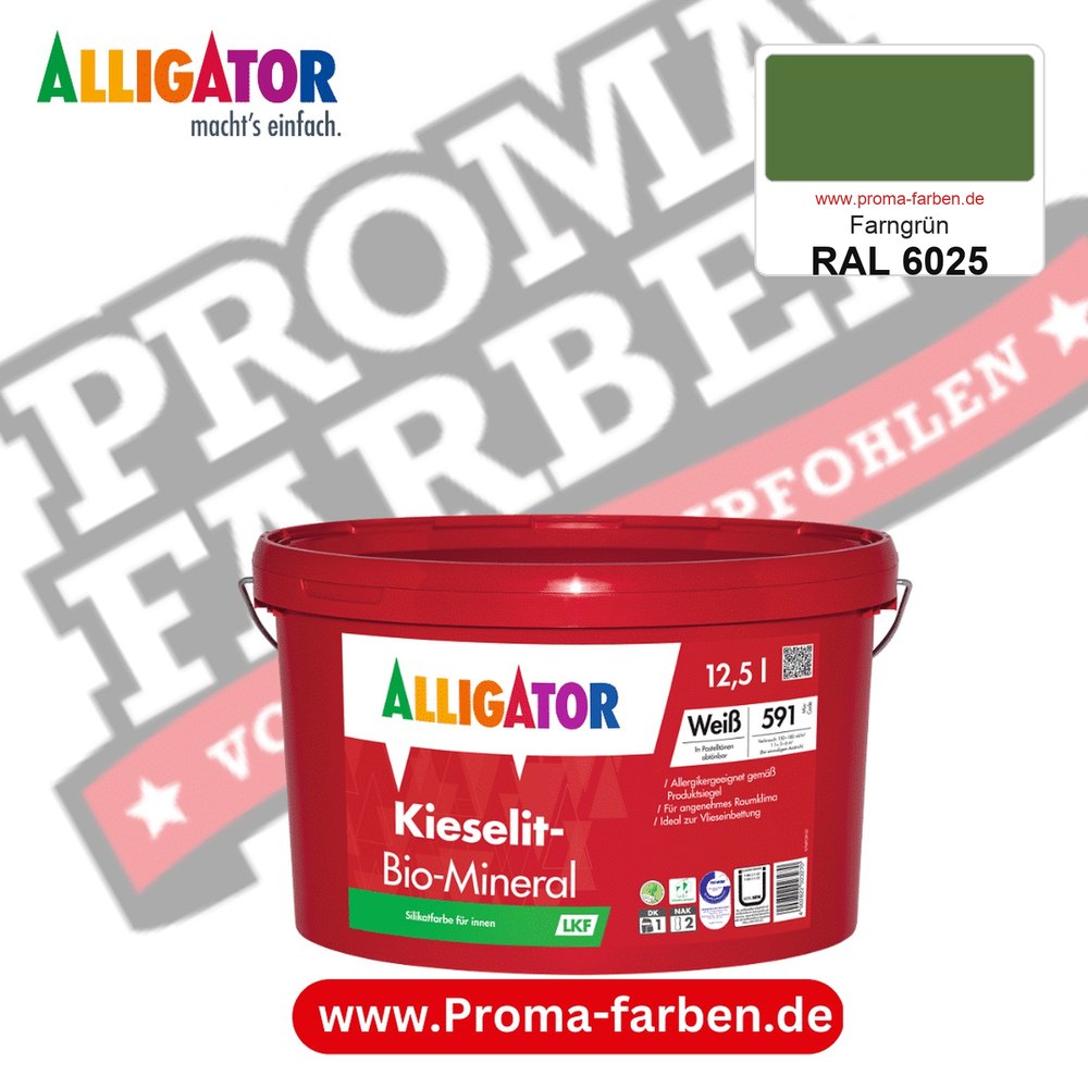 Alligator Kieselit-Bio-Mineral LKF RAL 6025 Farngrün