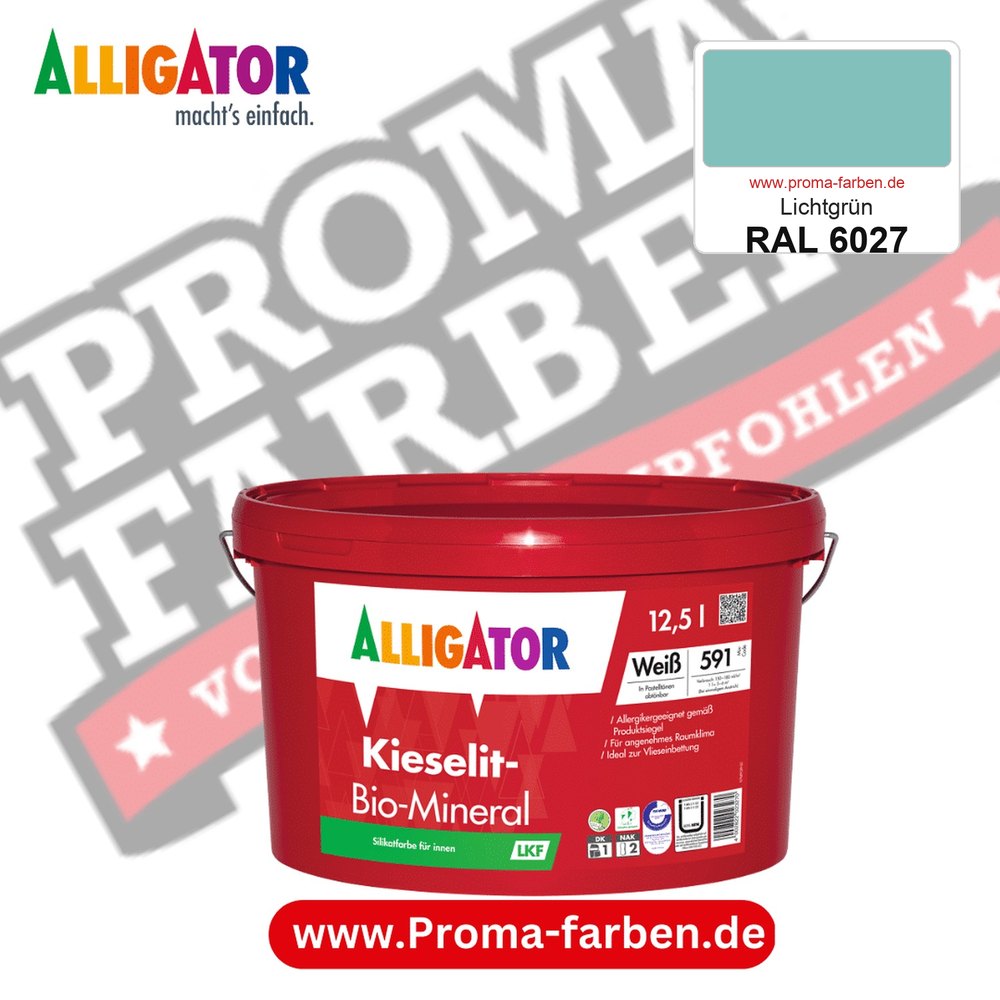 Alligator Kieselit-Bio-Mineral LKF RAL 6027 Lichtgrün