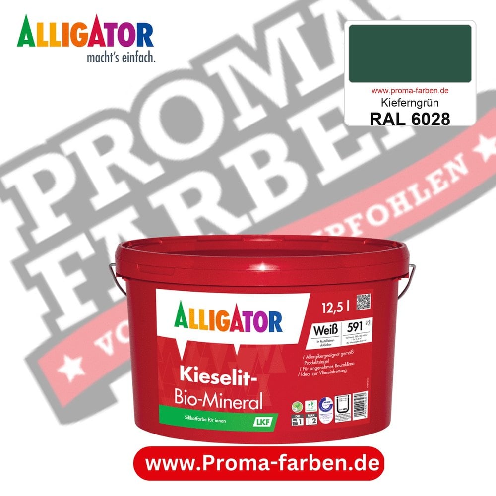 Alligator Kieselit-Bio-Mineral LKF RAL 6028 Kieferngrün