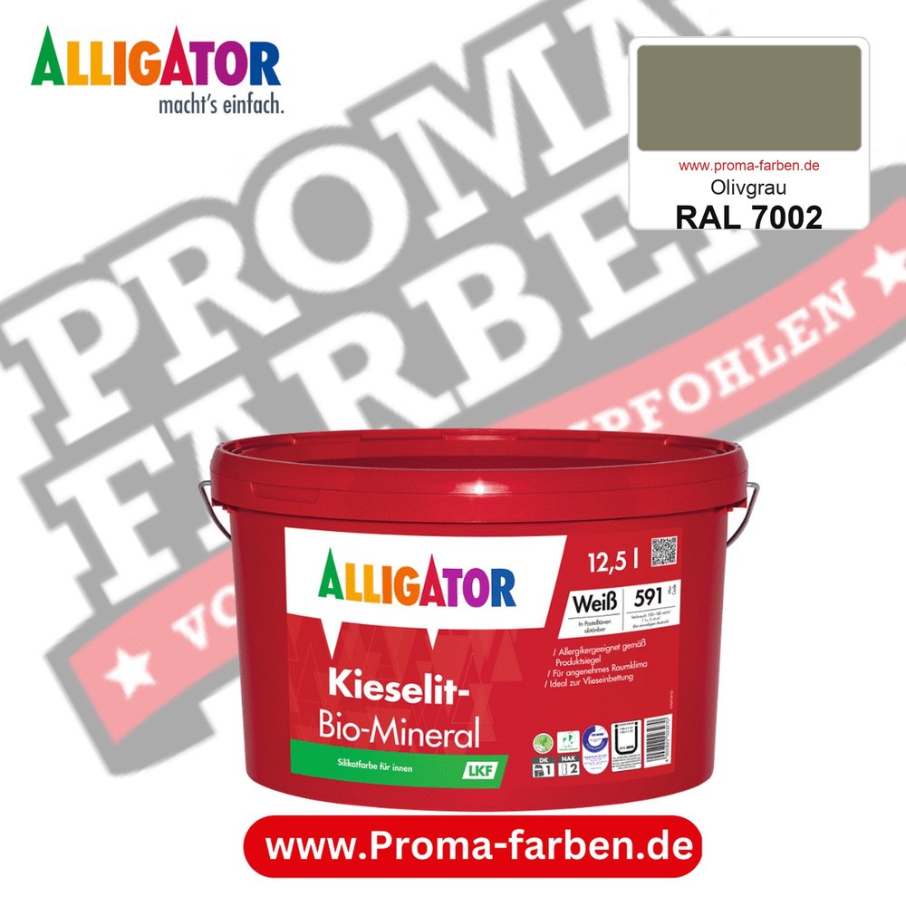 Alligator Kieselit-Bio-Mineral LKF RAL 7002 Olivgrau