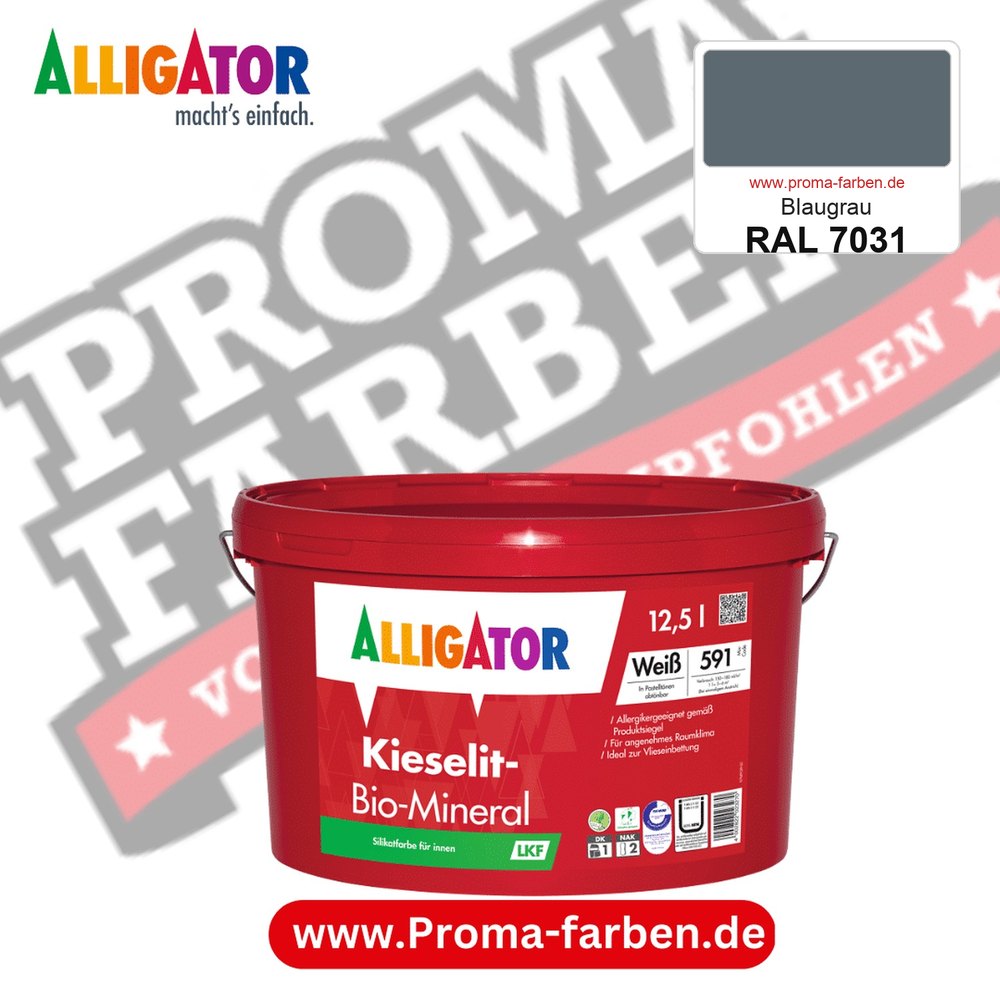 Alligator Kieselit-Bio-Mineral LKF RAL 7031 Blaugrau