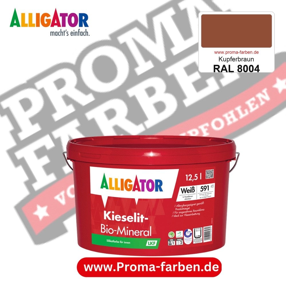 Alligator Kieselit-Bio-Mineral LKF RAL 8004 Kupferbraun