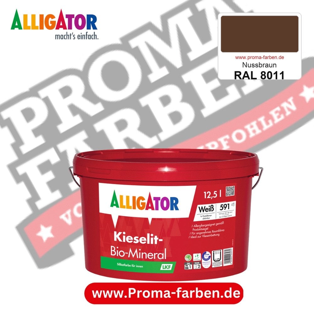 Alligator Kieselit-Bio-Mineral LKF RAL 8011 Nussbraun