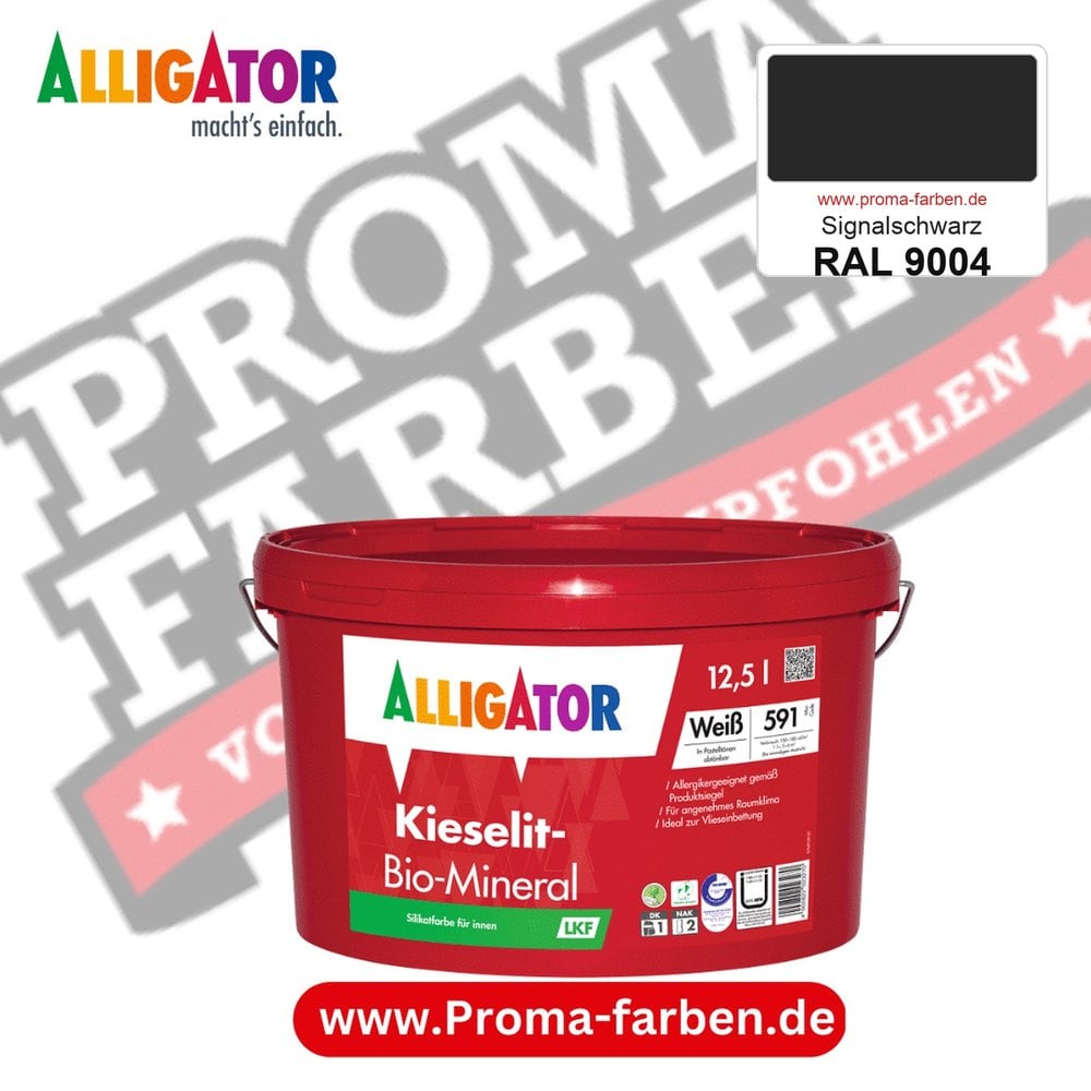 Alligator Kieselit-Bio-Mineral LKF RAL 9004 Signalschwarz