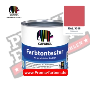 Caparol Farbtontester RAL 3018 Erdbeerrot