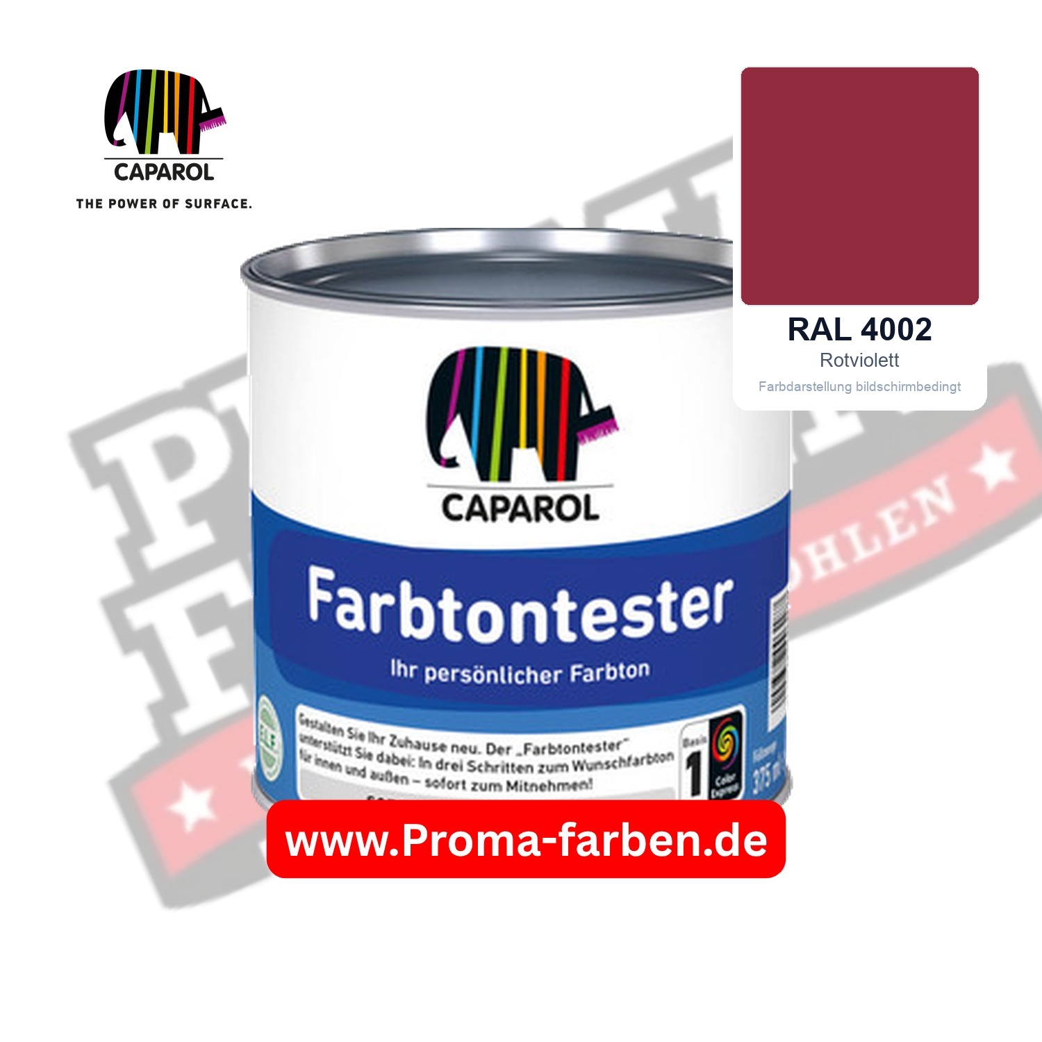 Caparol Farbtontester RAL 4002 Rotviolett