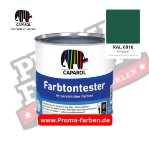 Caparol Farbtontester RAL 6016 Türkisgrün
