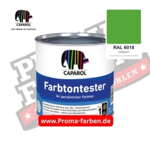 Caparol Farbtontester RAL 6018 Gelbgrün