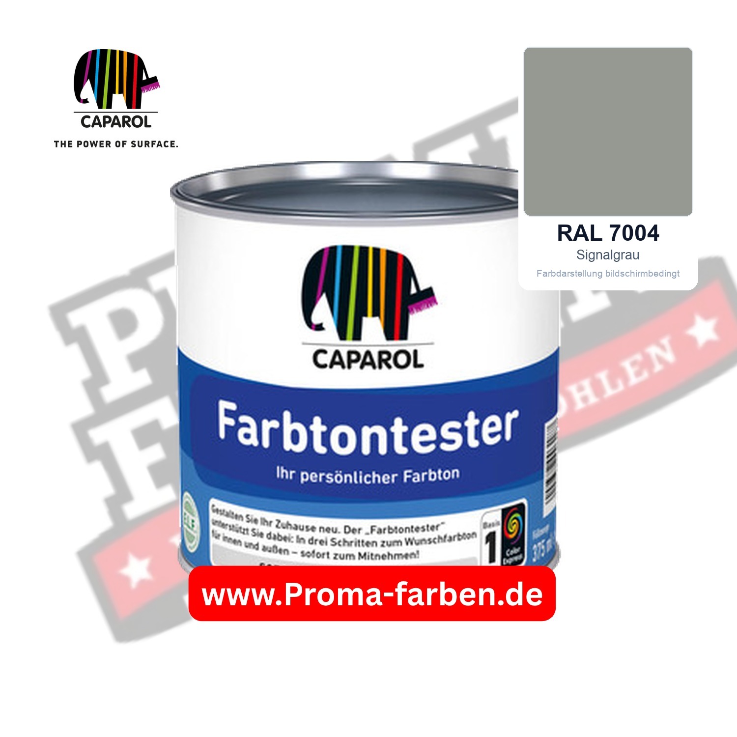 Caparol Farbtontester RAL 7004 Signalgrau