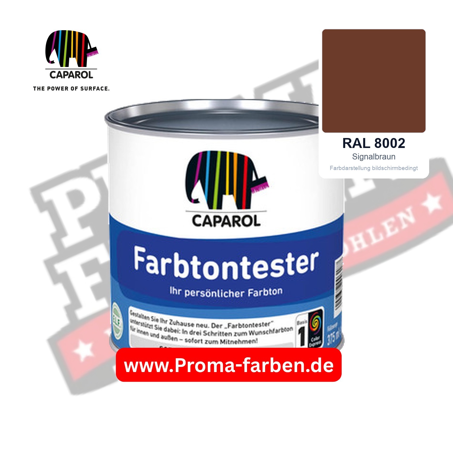 Caparol Farbtontester RAL 8002 Signalbraun