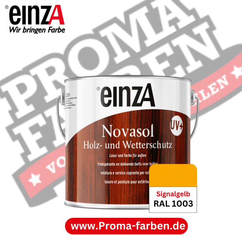 einzA Novasol HW Lasur (RAL 1003 Signalgelb) Lasierender Wetterschutz für außen für außen Kaufen bei Proma farben