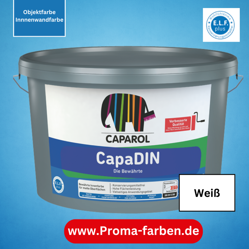 Caparol Din Weiss Kaufen bei ProMa Farben.de CapaDin Weiss kaufen