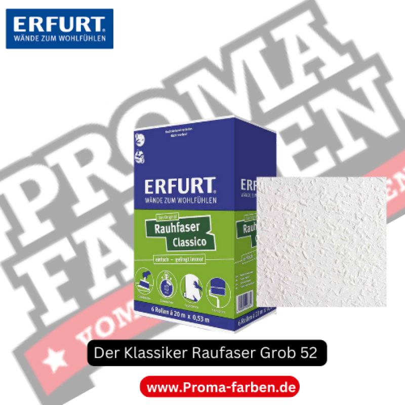 12 Rollen Erfurt Rauhfaser Classico grob kaufen bei ProMa Farben.de