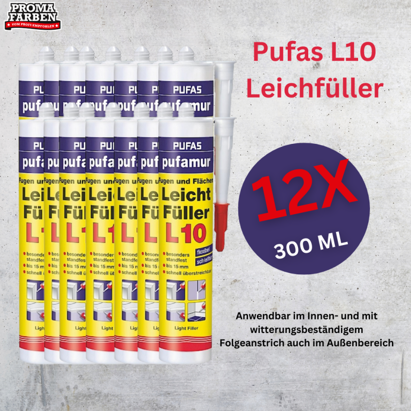 12x pufamur Fugen und Flächen Leichtfüller L10. kaufen bei ProMa-farben.de