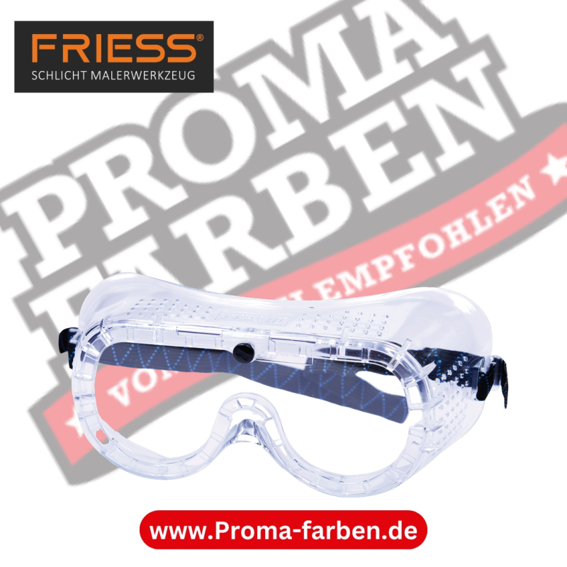 Friess Techno Schutzbrille Gummiband verstellbar kaufen bei Proma Farben.de Maler Fachhandel & Onlineshop