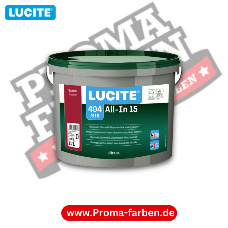 LUCITE 404 All-In 15 Satin Wandfarbe online kaufen bei Proma Farben Hamburg