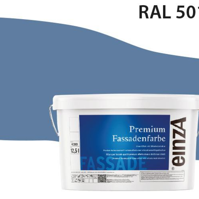 Fassadenfarbe Himmelblau RAL 5015