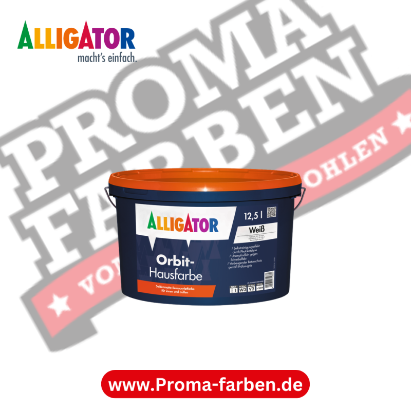 Alligator Orbit-Hausfarbe LEF Fassadenfarbe kaufen bei Proma Farben.de Maler Fachhandel & Onlineshop