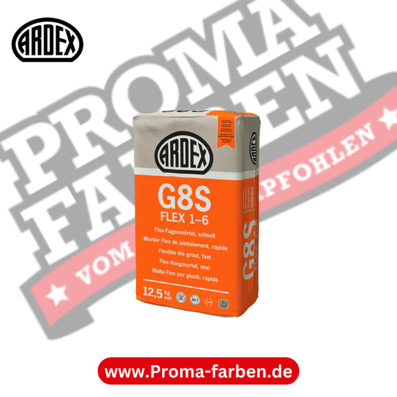 ARDEX G8S FLEX 1-6 Flex-Fugenmörtel kaufen bei Proma Farben.de Maler Fachhandel & Onlineshop