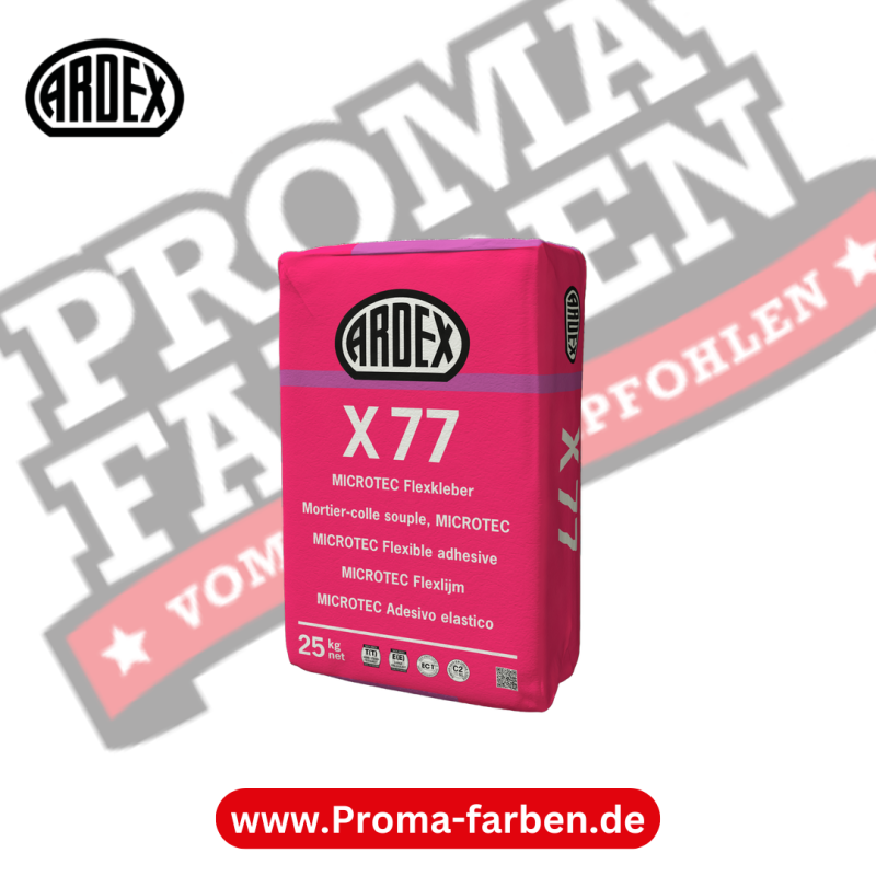ARDEX X 77 S MICROTEC Flexkleber schnell kaufen bei Proma Farben.de Maler Fachhandel & Onlineshop