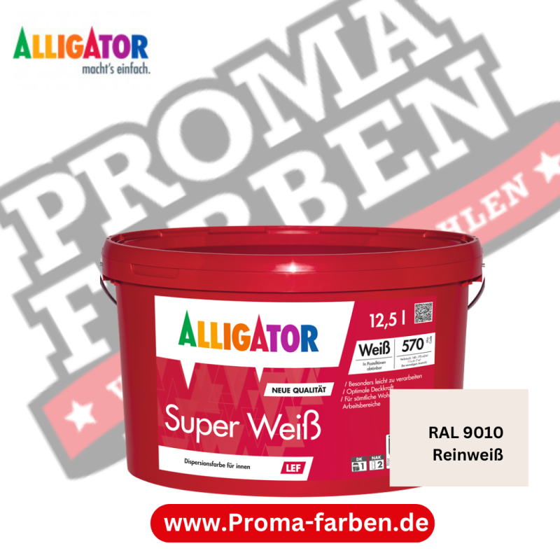 Alligator Super Weiß 9010 Reihnweiß Kaufen bei Proma farben