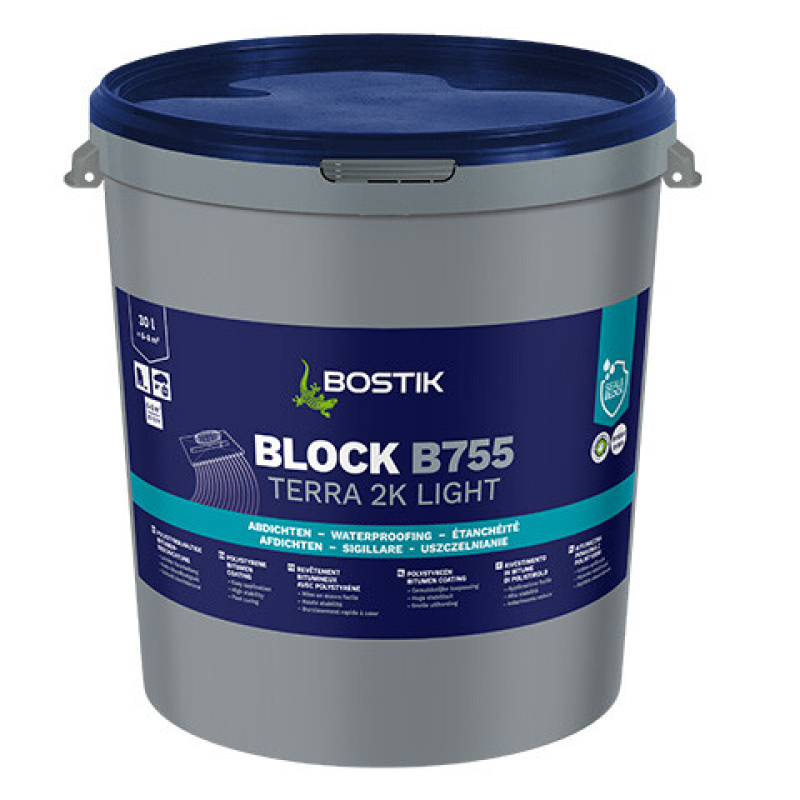 Bostik Block B755 Terra 2K Zweikomponentige Bitumendickbeschichtung 30 l kaufen bei Proma Farben